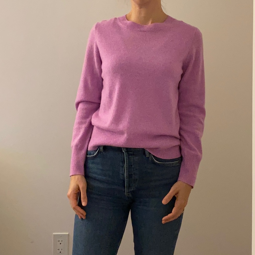 J.Crew Cashmere Pink Crewneck Sweater Sz S NWOT